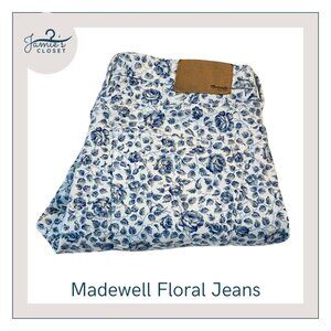 Madewell Blue Floral Jeans – Size 28 x 27 🌸